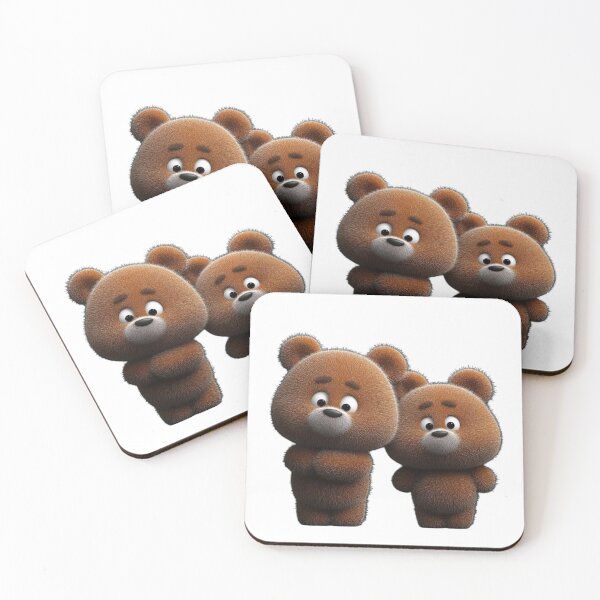 Item preview, Cute Teddy Bear Sticker PNG | Adorable Cartoon Bear Duo designed and sold by ashwin131.