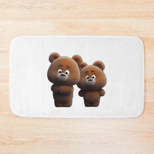 Item preview, Cute Teddy Bear Sticker PNG | Adorable Cartoon Bear Duo designed and sold by ashwin131.