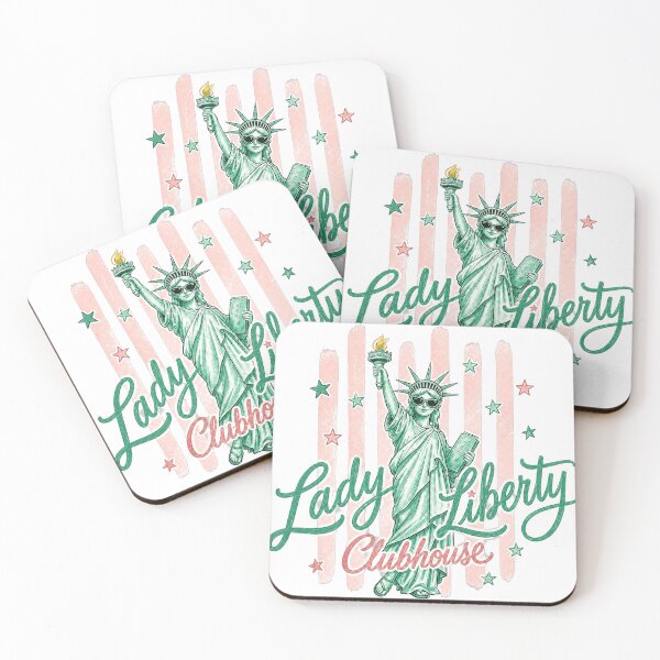 Item preview, Lady Liberty Clubhouse Shirt | Patriotic Coquette Statue of Liberty Tee | Trendy Americana Graphic | Fourth of July Preppy Aesthetic designed and sold by ashofthesouth.