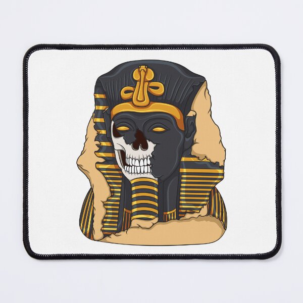 Item preview, Illustration of an ancient statue of pharaoh with skull designed and sold by RizikCat.