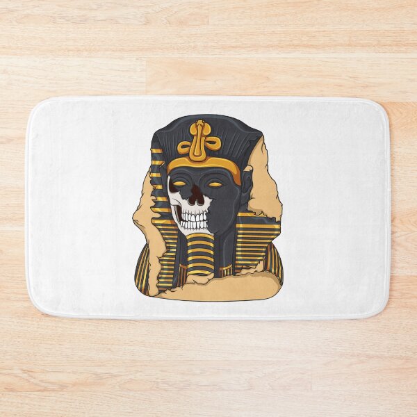 Item preview, Illustration of an ancient statue of pharaoh with skull designed and sold by RizikCat.