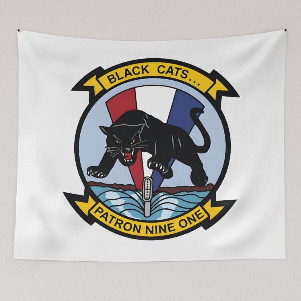 Item preview, Official Insignia of the VP-91 "Black Cats" Patrol Squadron designed and sold by CharlieDesings.