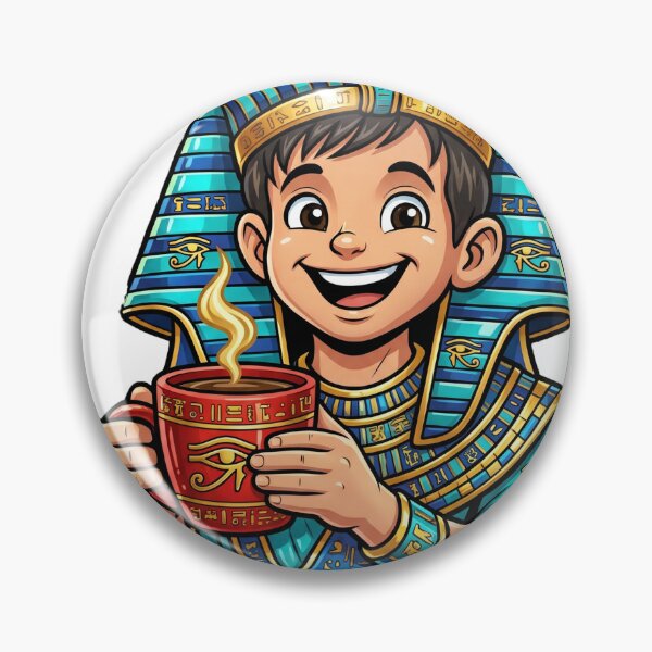 Item preview, Cute Egyptian Pharaoh Boy Holding Hot Coffee Mug designed and sold by GulfSignature.
