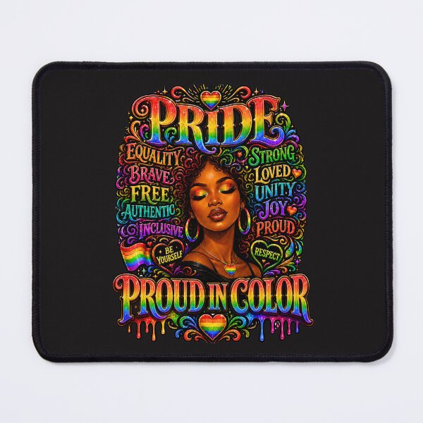 Item preview, Proud In Color Pride Month Rainbow Equality LGBTQ Ally Tee designed and sold by JerdbordinShop.