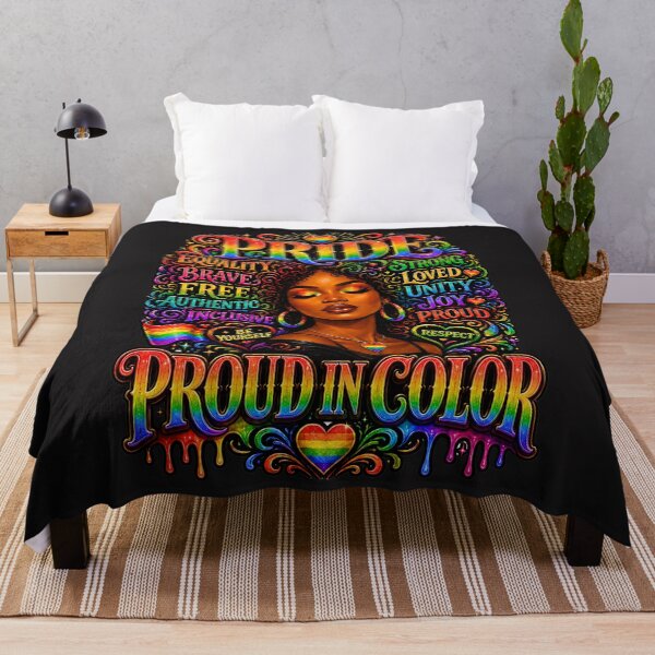 Item preview, Proud In Color Pride Month Rainbow Equality LGBTQ Ally Tee designed and sold by JerdbordinShop.
