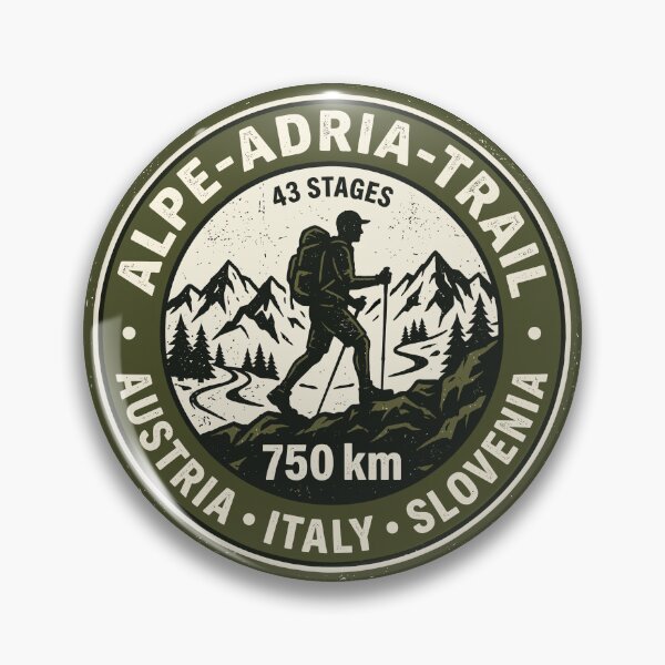 Item preview, Alpine Adria Trail Vintage Hiking Badge designed and sold by Digital Art Works  Hub.