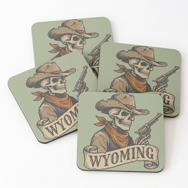 Item preview, Wyoming Spooky Skeleton Cowboy Western designed and sold by Milasneeze.