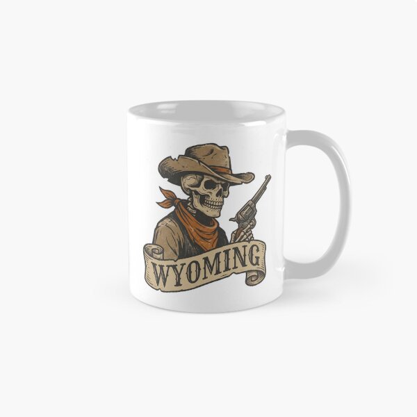 Item preview, Wyoming Spooky Skeleton Cowboy Western designed and sold by Milasneeze.