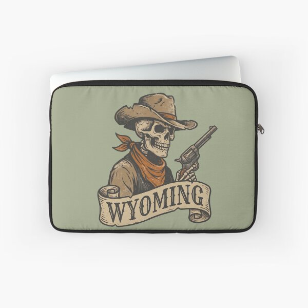 Item preview, Wyoming Spooky Skeleton Cowboy Western designed and sold by Milasneeze.
