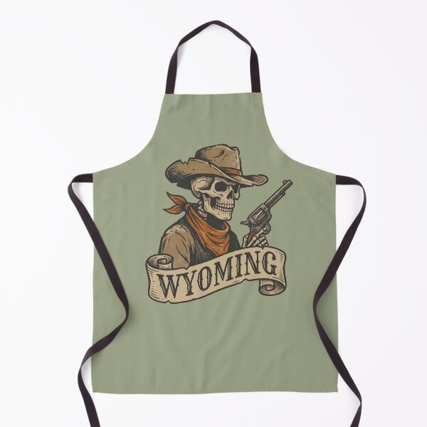 Item preview, Wyoming Spooky Skeleton Cowboy Western designed and sold by Milasneeze.