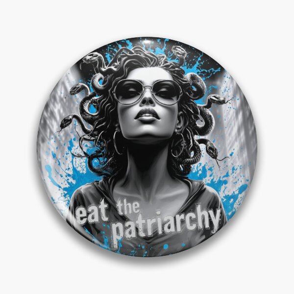 Item preview, Eat the Patriarchy Medusa Design – Feminist Statement Street Art Graphic designed and sold by ArcticFoxStudio.