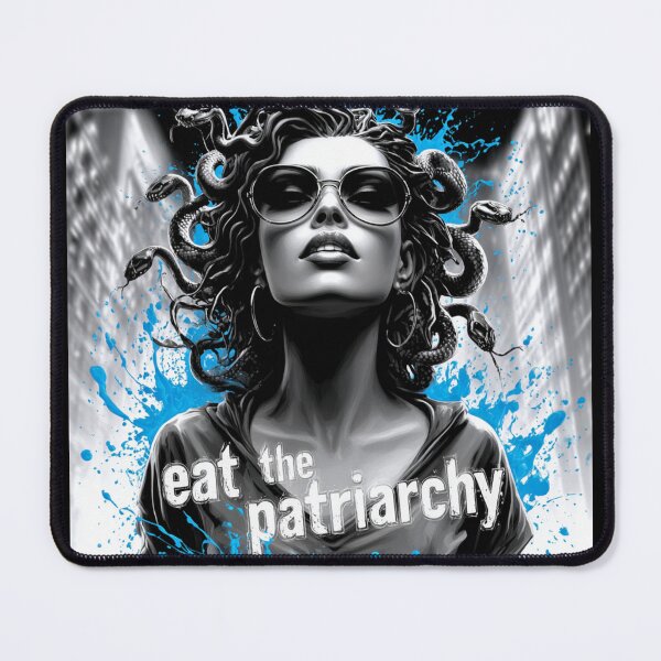 Item preview, Eat the Patriarchy Medusa Design – Feminist Statement Street Art Graphic designed and sold by ArcticFoxStudio.