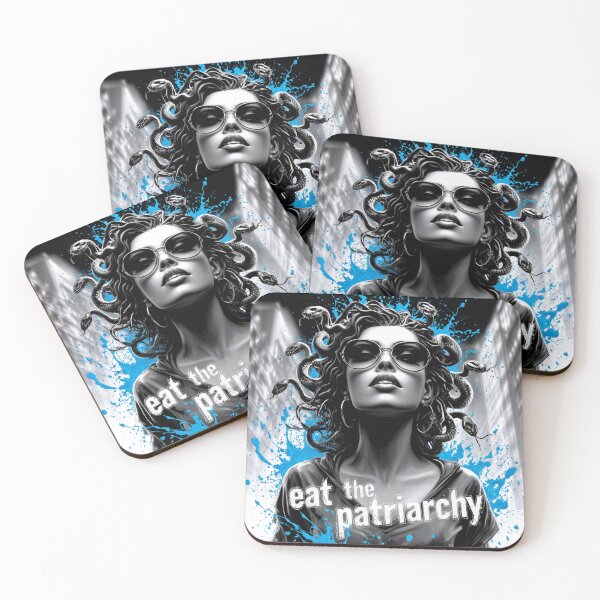 Item preview, Eat the Patriarchy Medusa Design – Feminist Statement Street Art Graphic designed and sold by ArcticFoxStudio.