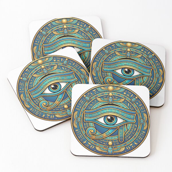 Item preview, Golden Eye of Horus, ancient egypt art, gold foil, protection symbol,  eye art designed and sold by GulfSignature.
