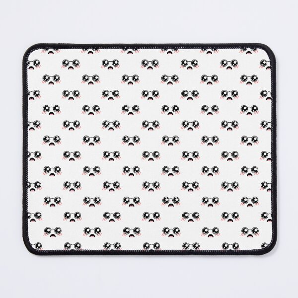 Item preview, Cute kawaii blushing surprised nerdy face pattern designed and sold by BlushyPrint.