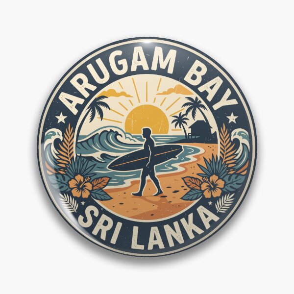 Item preview, Arugam Bay Surf Paradise Vintage Badge designed and sold by Digital Art Works  Hub.