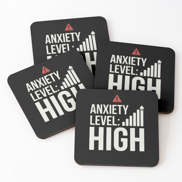 Item preview, Anxiety Level High Warning Sign Funny Stress Relatable designed and sold by Amr Darwish Graphic designer.