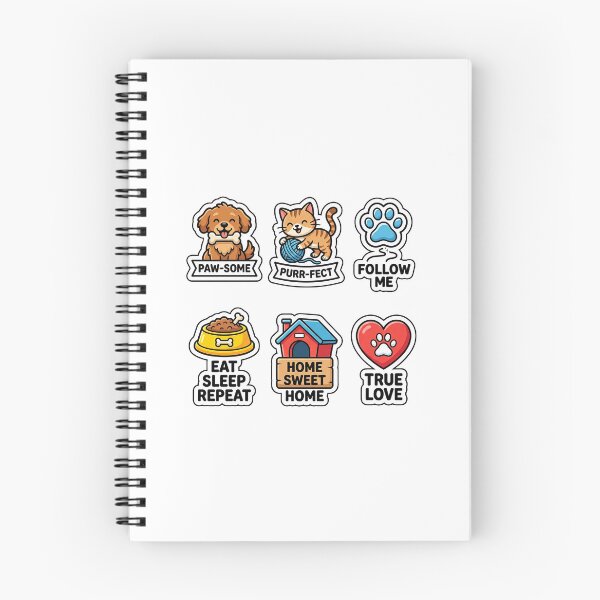 Item preview, Kawaii Pet Lover Sticker Pack - Cute Dog & Cat Puns designed and sold by SimpleP.