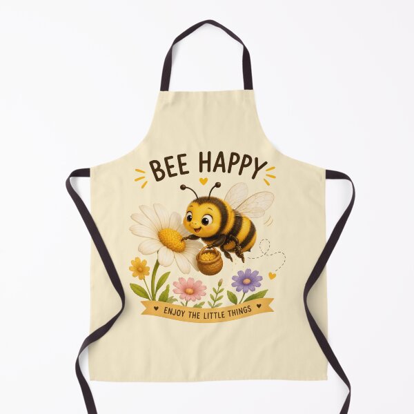 Item preview, Bee Happy Cute Bumble Bee Kawaii Flower Design designed and sold by Tidarat-27.