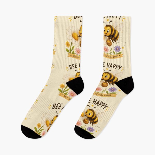 Item preview, Bee Happy Cute Bumble Bee Kawaii Flower Design designed and sold by Tidarat-27.