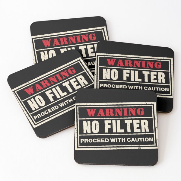 Item preview, Warning No Filter Funny Sarcastic Graphic designed and sold by 1timelab.