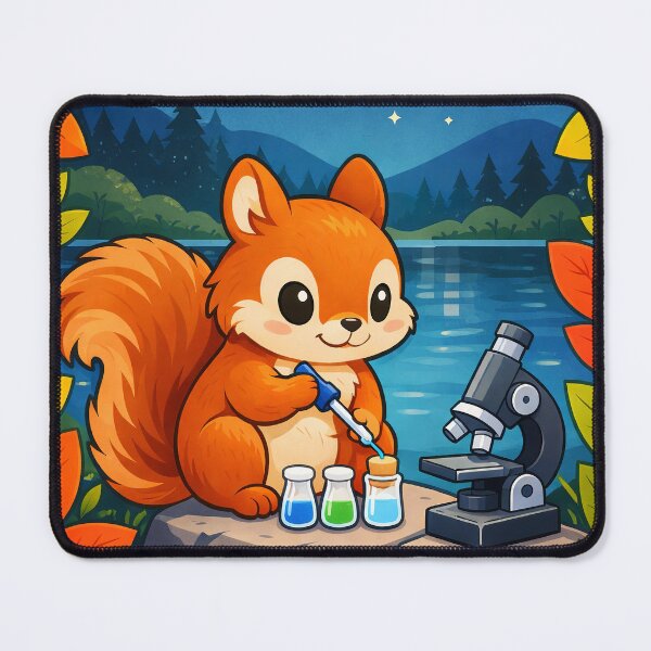 Item preview, Cute Squirrel Scientist Lab Tech Autumn Night Forest Science Lover Design | National Medical Laboratory Professionals Week Fall Nature Animal Microscope Art designed and sold by ClinicalHubs.
