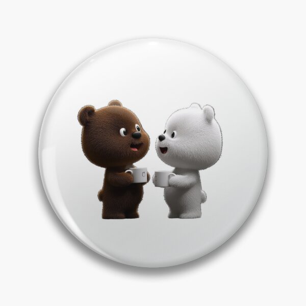 Item preview, Cute Bear Coffee Sticker PNG | Adorable Cartoon Bear Duo designed and sold by ashwin131.