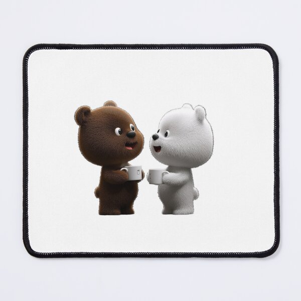 Item preview, Cute Bear Coffee Sticker PNG | Adorable Cartoon Bear Duo designed and sold by ashwin131.