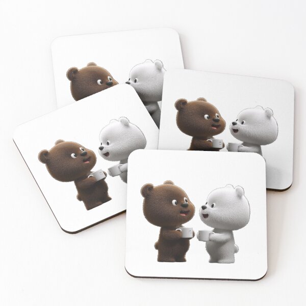 Item preview, Cute Bear Coffee Sticker PNG | Adorable Cartoon Bear Duo designed and sold by ashwin131.
