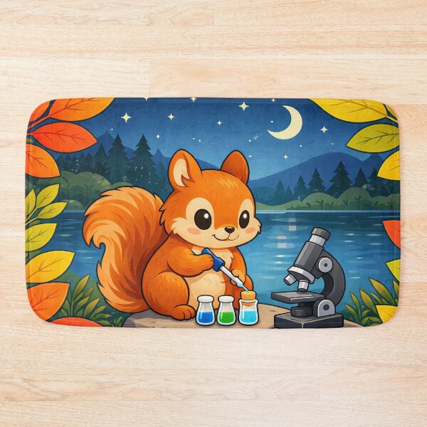 Item preview, Cute Squirrel Scientist Lab Tech Autumn Night Forest Science Lover Design | National Medical Laboratory Professionals Week Fall Nature Animal Microscope Art designed and sold by ClinicalHubs.