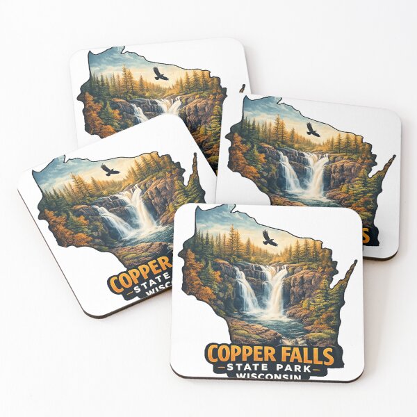 Item preview, Copper Falls Wisconsin Travel Retro State Park designed and sold by yunamaliskova.