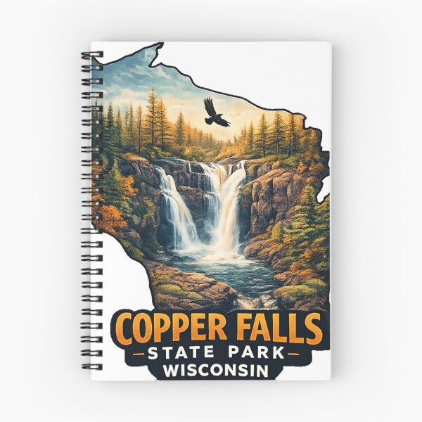 Item preview, Copper Falls Wisconsin Travel Retro State Park designed and sold by yunamaliskova.