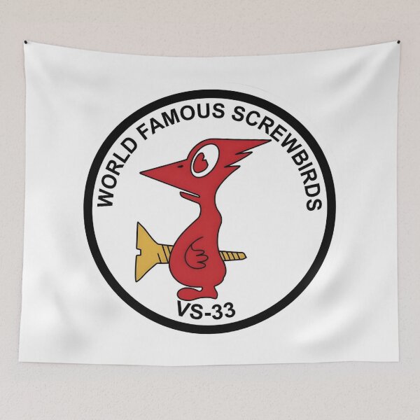 Item preview, Official Insignia of Sea Control Squadron 33 (VS-33) "World Famous Screwbirds" designed and sold by CharlieDesings.