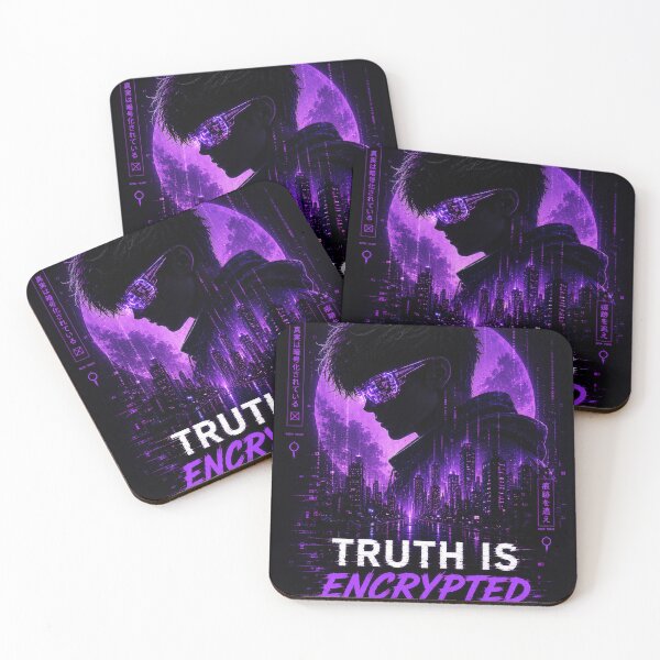 Item preview, Truth Is Encrypted – Neon Trace | Cyberpunk Noir Signature Design designed and sold by AFI-Studio.