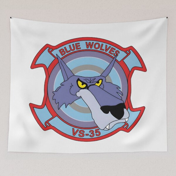 Item preview, United States Navy VS-35 "Blue Wolves" Squadron Patch Insignia designed and sold by CharlieDesings.