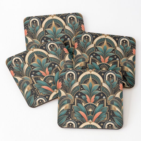 Item preview, Chrome Garden Neo Deco Pattern designed and sold by BrentonAndCo.