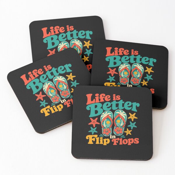Item preview, Life is Better in Flip Flops Summer Beach Vacation designed and sold by clothesy7.
