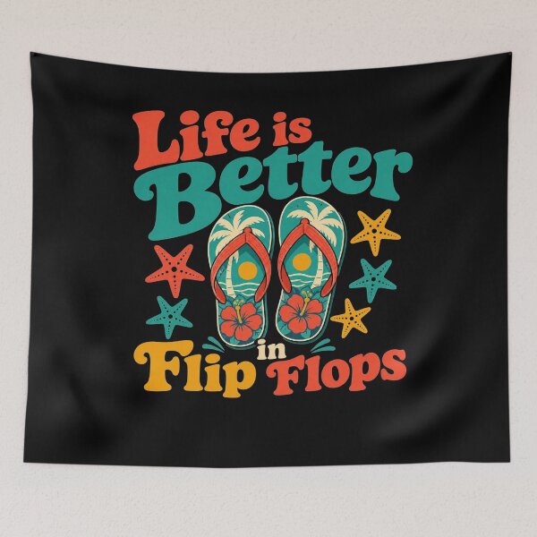 Item preview, Life is Better in Flip Flops Summer Beach Vacation designed and sold by clothesy7.