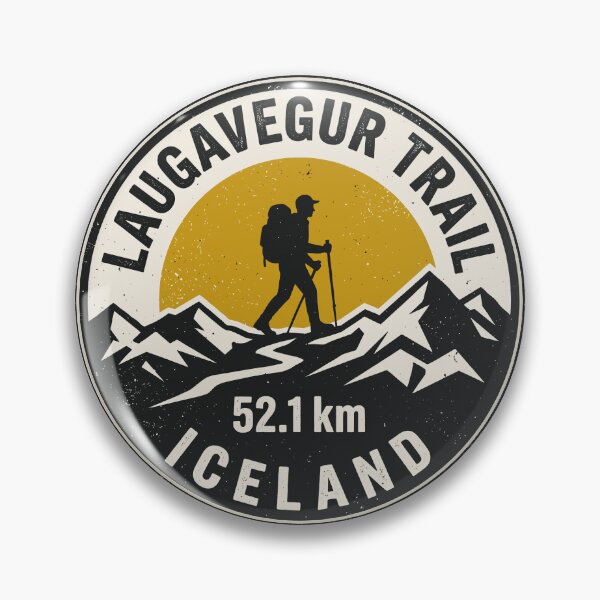 Item preview, Laugavegur Trail Iceland Hiking Badge designed and sold by Digital Art Works  Hub.