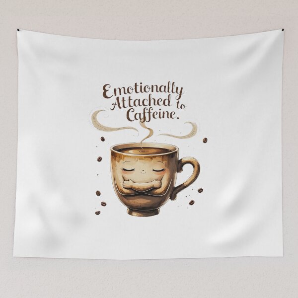 Item preview, Emotionally Attached To Caffeine Burnout Coffee Humor designed and sold by AQUILAKREO.