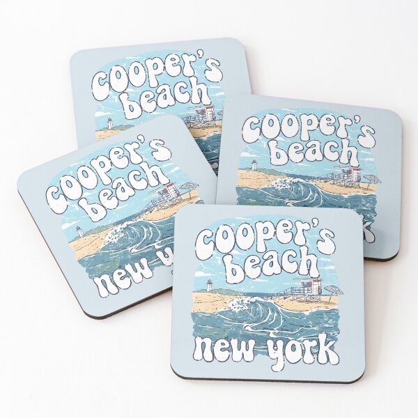 Item preview, Cooper's Beach NY Cute Beach Pastel Surfing Landscape designed and sold by HowToCanadian.