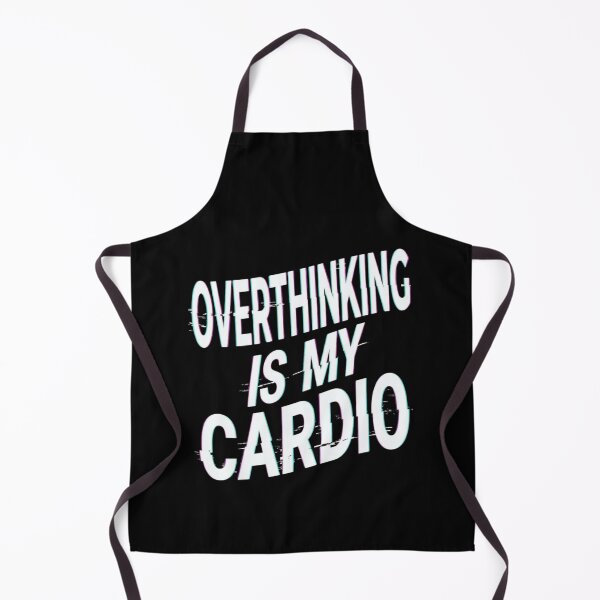 Item preview, Overthinking Is My Cardio Glitch Text Funny Sarcastic Quote designed and sold by Amr Darwish Graphic designer.