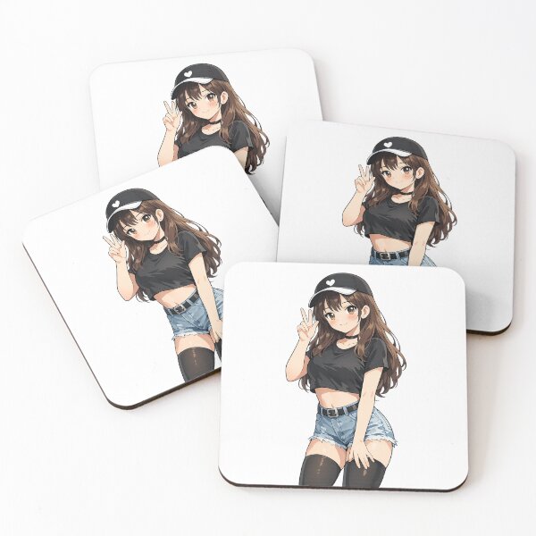 Item preview, Cute Peace Sign Anime Girl designed and sold by YamiSociety.