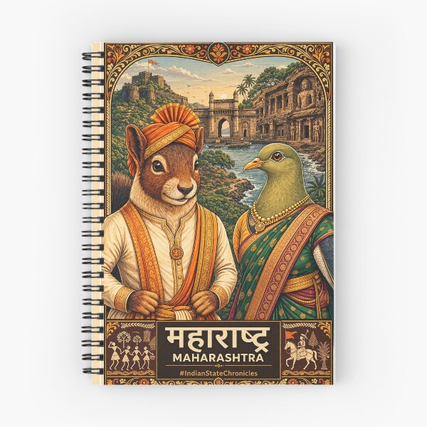 Item preview, Maharashtra T-Shirt | Heritage Indian Giant Squirrel & Yellow-Footed Green Pigeon Art | IndianStateChronicles designed and sold by freezed-frames.