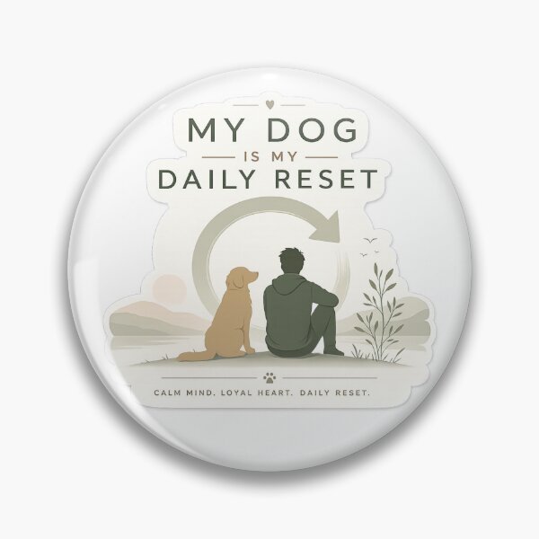 Item preview, My Dog Is My Daily Reset Calm Minimal Dog Lover Shirt designed and sold by Safe Haven Pets.