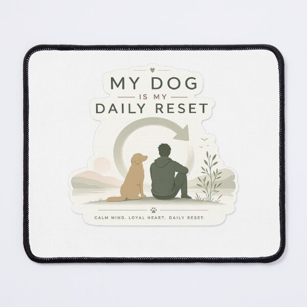 Item preview, My Dog Is My Daily Reset Calm Minimal Dog Lover Shirt designed and sold by Safe Haven Pets.
