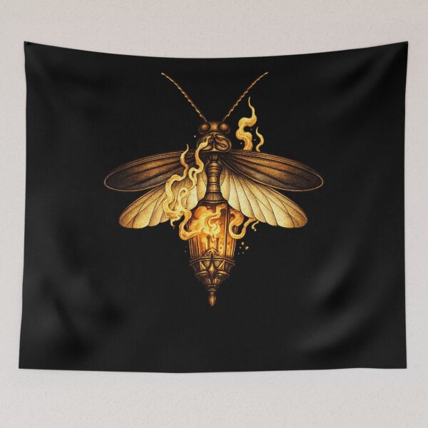 Item preview, Firefly Lantern - Dark Fantasy Wall Art Print Home Decor designed and sold by Cust-tshirts.