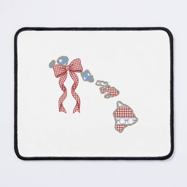 Item preview, Cute Patriotic Hawaii Map with Red Gingham Bow designed and sold by Paper Drip.