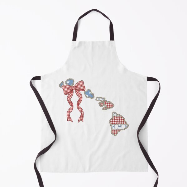 Item preview, Cute Patriotic Hawaii Map with Red Gingham Bow designed and sold by Paper Drip.