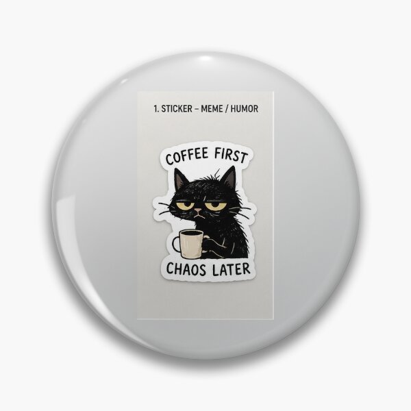 Item preview, Sticker coffe first chaos later  designed and sold by KaCpeReK44.